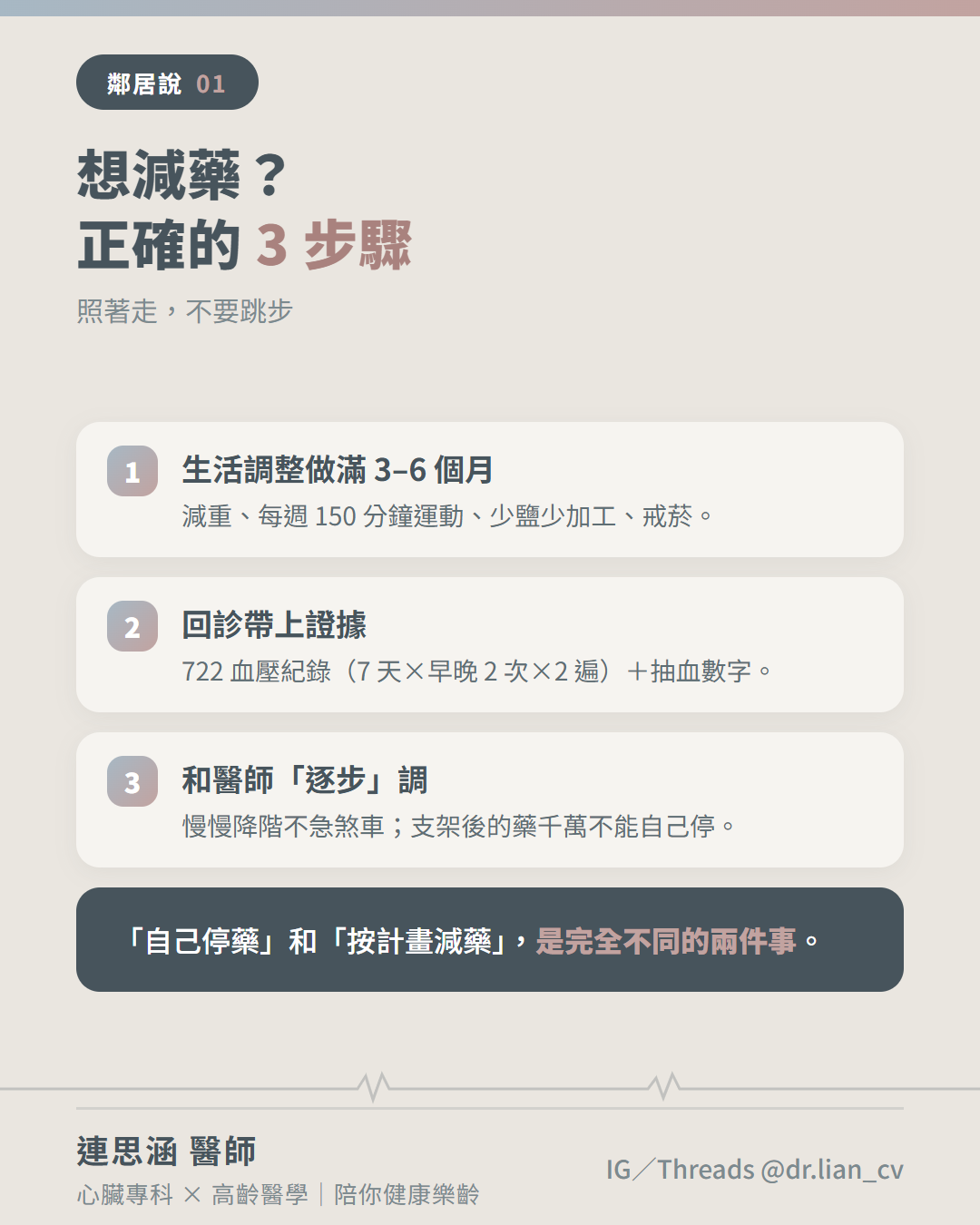 三高的藥，要吃一輩子嗎？